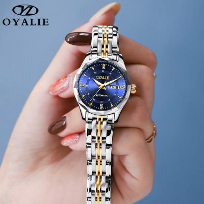 China Automatic Date Movement Ladies Watches Brands Design Luxury Stainless Steel Women's Custom Mechanical Wristwatches for sale