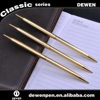 China Pen Dewen's new promotional slim type metal promotional pen, name printed pen for sale