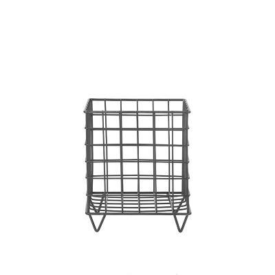 China Sustainable Cute Grid Square Kitchen Organizer Cabinet Basket Nordic Storage Baskets for sale