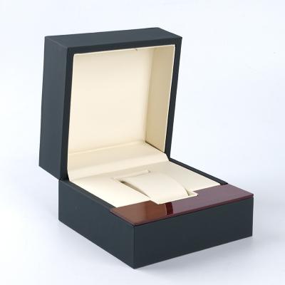 China Custom Logo Watch Packaging Watch Storage Display Luxury Wooden Watch Gift Storage Box OEM Watch Box with Foam Insert for sale