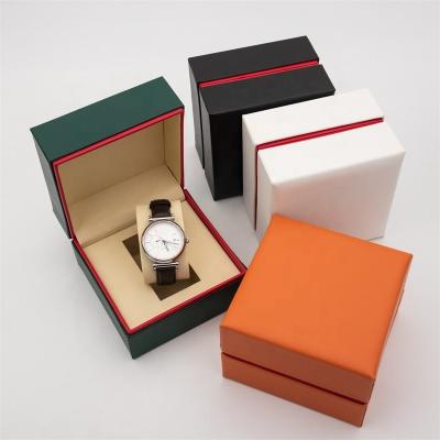 China Luxury Custom Logo Watch Packaging Watch Storage Display PU Packing Multiple Colors Watch Boxes Leather Gift Packaging Box Watch Packaging for sale