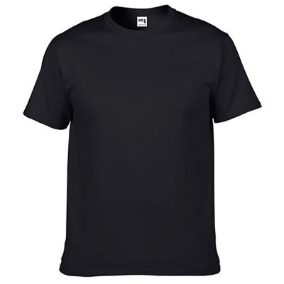 China Fashion High Quality Casual Pure Cotton White Men's O Neck Black T-shirt Anti-Wrinkle Mens T Shirts for sale