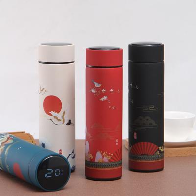 China PORTABLE Stainless Steel Smart Cups LED Display Temperature Tumbler 500ml Outdoor Sports Water Bottles 17oz for sale