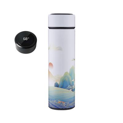 China PORTABLE Stainless Steel Temperature Display Water Bottles 17oz Sports Bottle 500ml Insulation Vacuum Flasks for sale