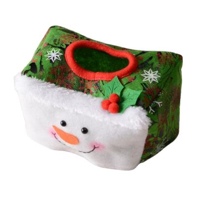 China 2021 Durable Christmas Tissue Holder Christmas Home Decoration Tissue Box Christmas Atmosphere Tissue Cover for sale