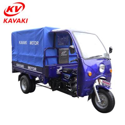 China Cargo Kavaki Engine Five Wheel Motorized Cargo Tricycle Enclosed Cart For Sale for sale