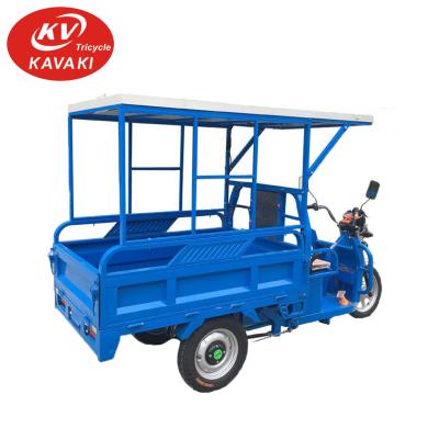 China Electric Cargo Pedicab Driving Solar Panel 60V Electric Tricycle For Cargo Use Cargo Tricycle for sale