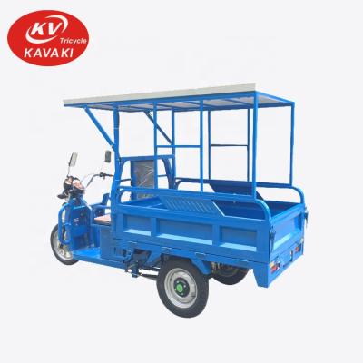 China Solar powered solar cargo tricycle adult use for cargo ice cream solar tricycle cargo kavaki for sale