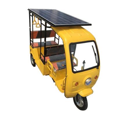 China Passenger three wheel electric tricycle for passenger 1000W 60v battery electric tricycle solar panel KAVAKI for sale