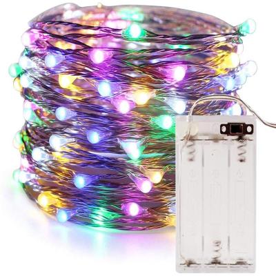 China Shiny-3AA 3Meters 30Leds RGB Color 3AA Battery Case Powered OEM Bulb String Light Christmas Decoration Light 2 Modes Led Twinkle Lights for sale