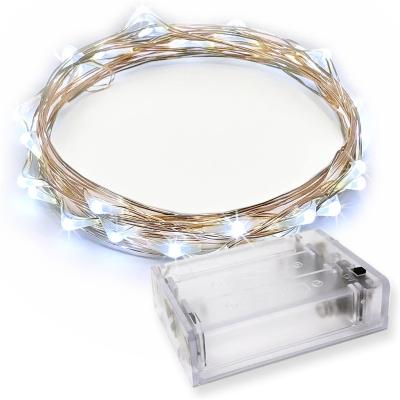 China Fairy White Copper Shiny-3AA 5Meters 50Leds Silver Color 3AA Wire Led String Light Customized Battery Operated For Party Home Decoration for sale