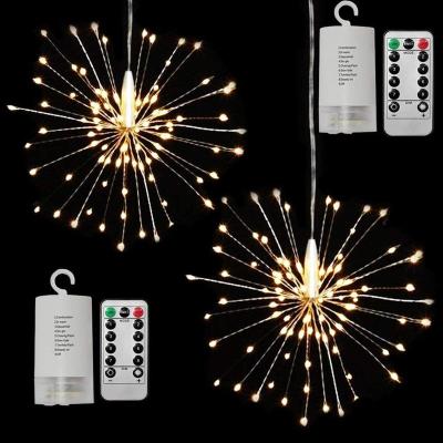 China Shiny-YHD-120L 120 LED Dandelion String Firework Lights with 14 Modes Outdoor Waterproof Outdoor Hanging Lights for Decor Party Christmas for sale