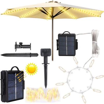 China Hot Sale 104 LED Outdoor Waterproof Solar Powered Electric Umbrella Easter Day Fairy Lights For Festival Holiday Christmas Decoration for sale