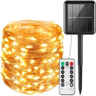 China 22M 200 LED Outdoor Waterproof Solar Easter Day Powered Garden Light with Remote Controller for Christmas Holiday Decoration for sale