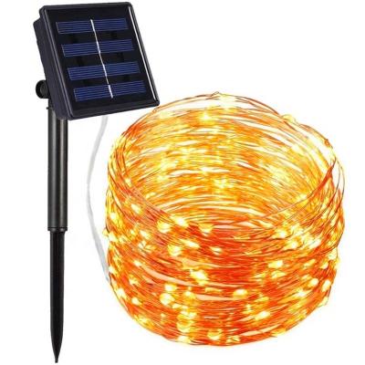 China Hot Selling 2021 Outdoor Easter Day 100 LED Solar Powered String Light In Garden Lights With Eight Functions for sale