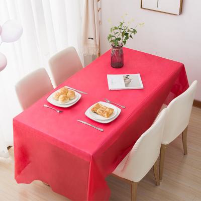 China Waterproof 1pc Reusable Tablecloths 137x274cm BPA Free Plastic Dining Table Cover Cloth for Parties Picnic Camping Outdoor Disposable for sale