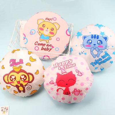 China Waterproof Eco-Friendly 1Pcs Cute Fruit Shower Cap Cartoon Pattern Waterproof Shower Bath Cap Kids Women Adult Bathing Shampoo Caps Saunas Spa Hats for sale