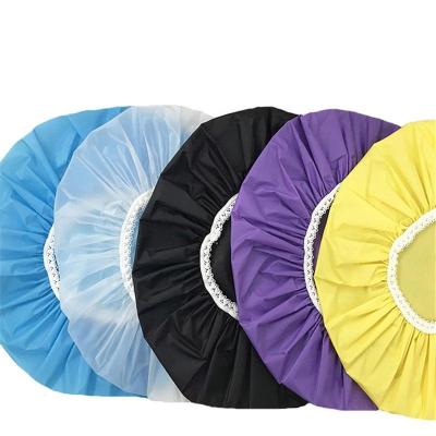 China Sustainable Home Waterproof shower cap swimming hats hotel elastic shower cap Hair cover products Bath products  different colors Hot for sale