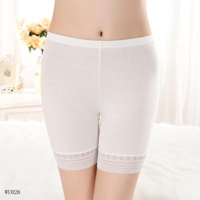 China Women's Modal/Cotton Seamless Lace Safety Pants Women Underwear Mid Waist Plus Size Panties Anti-light Safety Shorts for sale