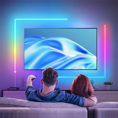 China Modern Pinelake Flowing RGBIC Control Music Sync Home Decor Multicolor Segmented LED Light Bars Slide Animated Wall Lights For Game for sale