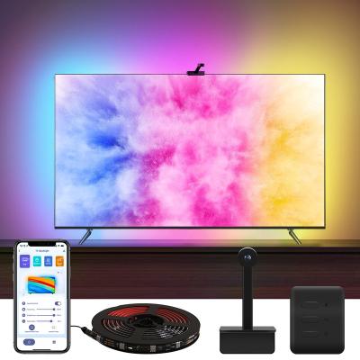 China LED Color Can Be Changed With Camera Wifi Ambient Rgbic Sengled Led TV Backlight Smart Strips Lights With Camera TV Backlight Wifi Tuya Sync Music With Camera for sale