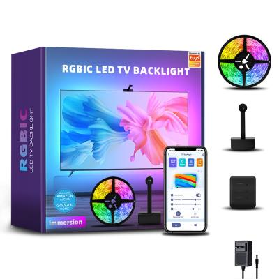 China LED Color Can Be Changed With Camera Wi-Fi Dip LED T Backlight With Camera Works With Alexa Google Assistant Led Strip Sycn Light for sale