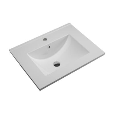 China New Design Modern Sanitary Ware Bathroom Ceramic Rectangular Hand Wash Basin for sale