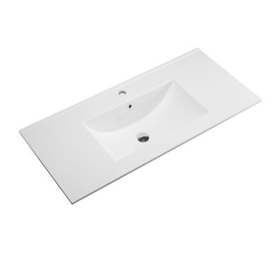 China Modern Most Favorable Design European Bathroom Vanity Wall Ceramic Wash Basin for sale