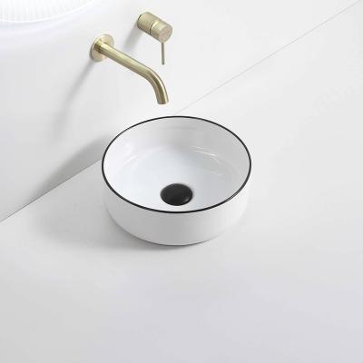 China New Design Modern Hand Wash Basin OEM White Ceramic Sink For Bathroom for sale