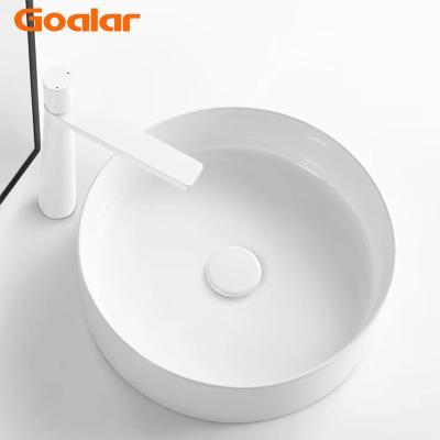 China Wholesale Modern Porcelain Art Sanitary Basin Round Wash Basin Art Ceramic Countertop Wash Basins for sale