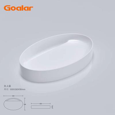 China New High Quality Modern Luxury Oval Ceramic Bathroom Hand Sink Sink Household Hotel Ceramic Basin for sale