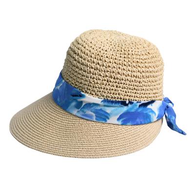 China JAKIJAYI Eco-Friendly Women Party Spring Outlet Summer New Solid Color Western Soft Beach Straw Hat For Bulk for sale