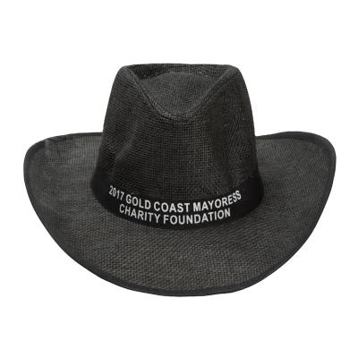 China JAKIJAYI Eco-Friendly Wholesale Classic Black And Western Cowboy Hat Handmade Wide Brim Logo Printing Sombrero Mexican Jazz Hat for sale