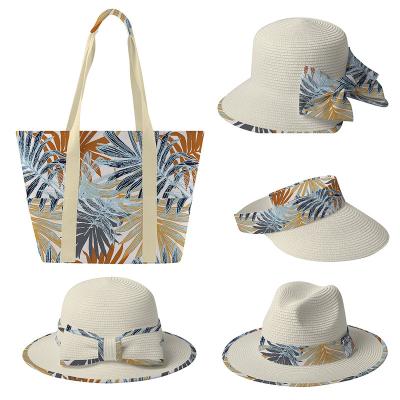 China JAKIJAYI Large Capacity Summer Leaf Picnic Beige Storage Canvas Cotton Rope Beach Bag Tote Handbag Large For Holiday Weekend for sale