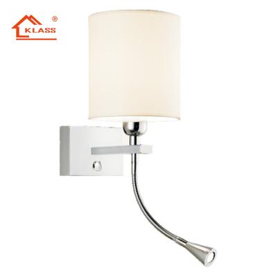 China Modern KLASS Dimmable LED Wall Lamp Touch Switch USB Rechargeable Wall Mount Light 4000k Reading Light for sale