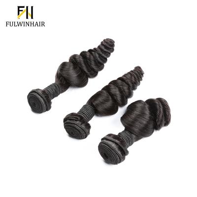 China Loose Wave Full Cuticle Aligned Virgin Hair Bundle Free Weave Cambodian Loose Wave Virgin Hair Bundle Sample for sale