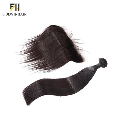 China Silky Straight Wave Quality Steady Hair Lace Front Human Hair Bundle With Frontal Brazilian Hair Bundles With Headband for sale