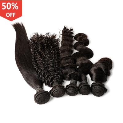 China Silky Straight Wave 50% OFF Virgin Cambodian Straight Remy Human Hair Extension Bundle Natural Color Grade 8a for sale