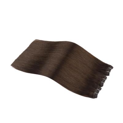 China Full Cuticle Untouched Hair Silky Straight Machine Weft Hair 100% Wave Weft Cuticle Aligned 100g/Pack for sale