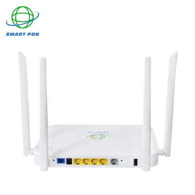 China FTTH Best Price Smart Pon Gpon Dual Band AC 2.4G&5G Wifi Uno 4GE+ 1VoIP+USB Router XPON Ontario for sale