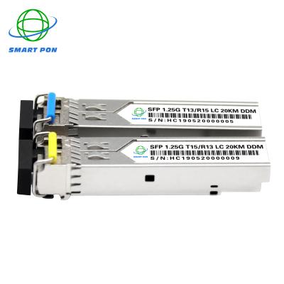 China Gigabit Ethernet Factory Supply 1.25g LC Single Port Single Mode Fiber SFP Module India Price for sale