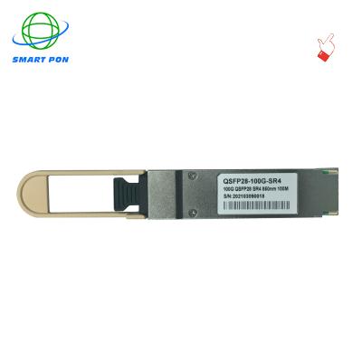 China Brand New Hot Selling 100GBASE-ER4 100m ddm 850nm 25.78 Gb/s 100g Fiber Optic Transceiver QSFP28 for sale