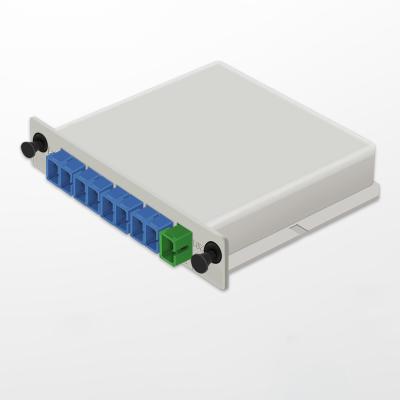 China FTTx Factory Price Ftth 1x2 1x4 1x8 1x16 1x32 1x64 Cassette Fiber Optic PLC Splitter for sale