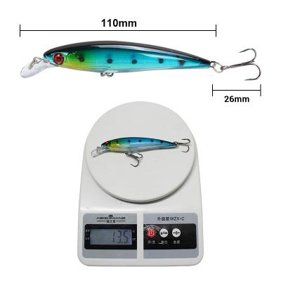 China ABS Fish Lures Baits 13.5g 110mm Minnow 3D Eye Fishing Lures Hard Sinking Minnow Fishing Lures For Saltwater for sale