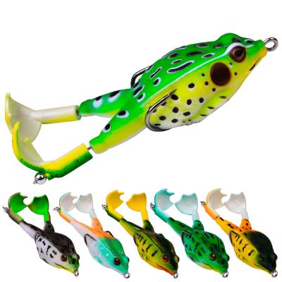 China Softbait 13.5g 95mm Frog Fishing Lures 12 Colors Float Fishing Double Hook Y0SB405 for sale