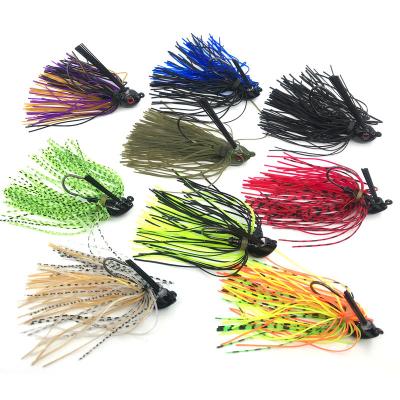 China Bait Lure Swim 7g/10g/14g Jigs Hook 10Color Fishing Skirts Jig Heads Y0TD903 for sale