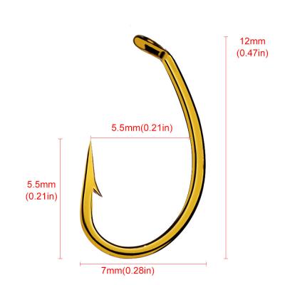 China High Strength/Super Tenacity/Sharp Hooks Tip/Barbed Hook Fly Fishhooks 8#/12# Pilot Tying High Carbon Steel Gold Hooks Explosion Hook for sale