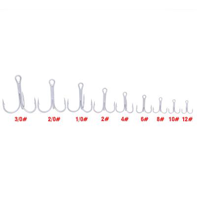 China Reinforce Tank / High Toughness / Sharp Hooks Tilt / Barbed Hook Triple Hooks 12# - 3/0# White Hooks Triple Abrasion Resistance for sale