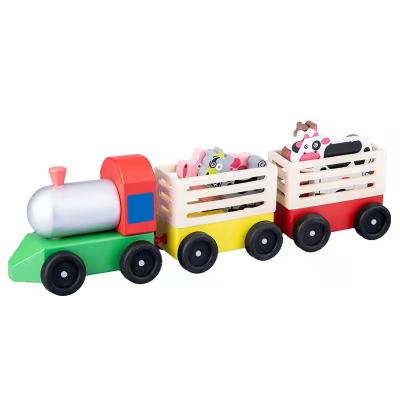 China Eco-friendly Water-base Varnishing Wooden Mini Double Decker Bus COMMIKI Car Toy Truck Wooden Airplane Game Set With 4 Play Figures And 4 Suitcases for sale