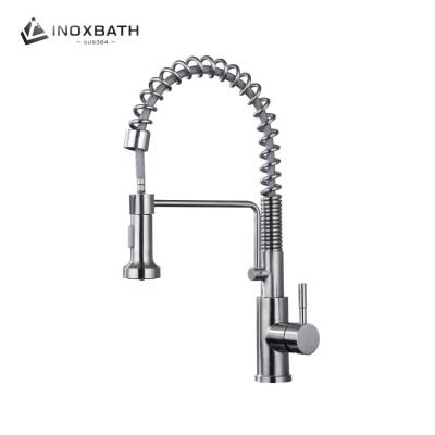 China Sense Faucets Hand Touch Sensor Faucet Pull Out Spray Head Stainless Steel Kitchen Sink Mixer Tap for sale